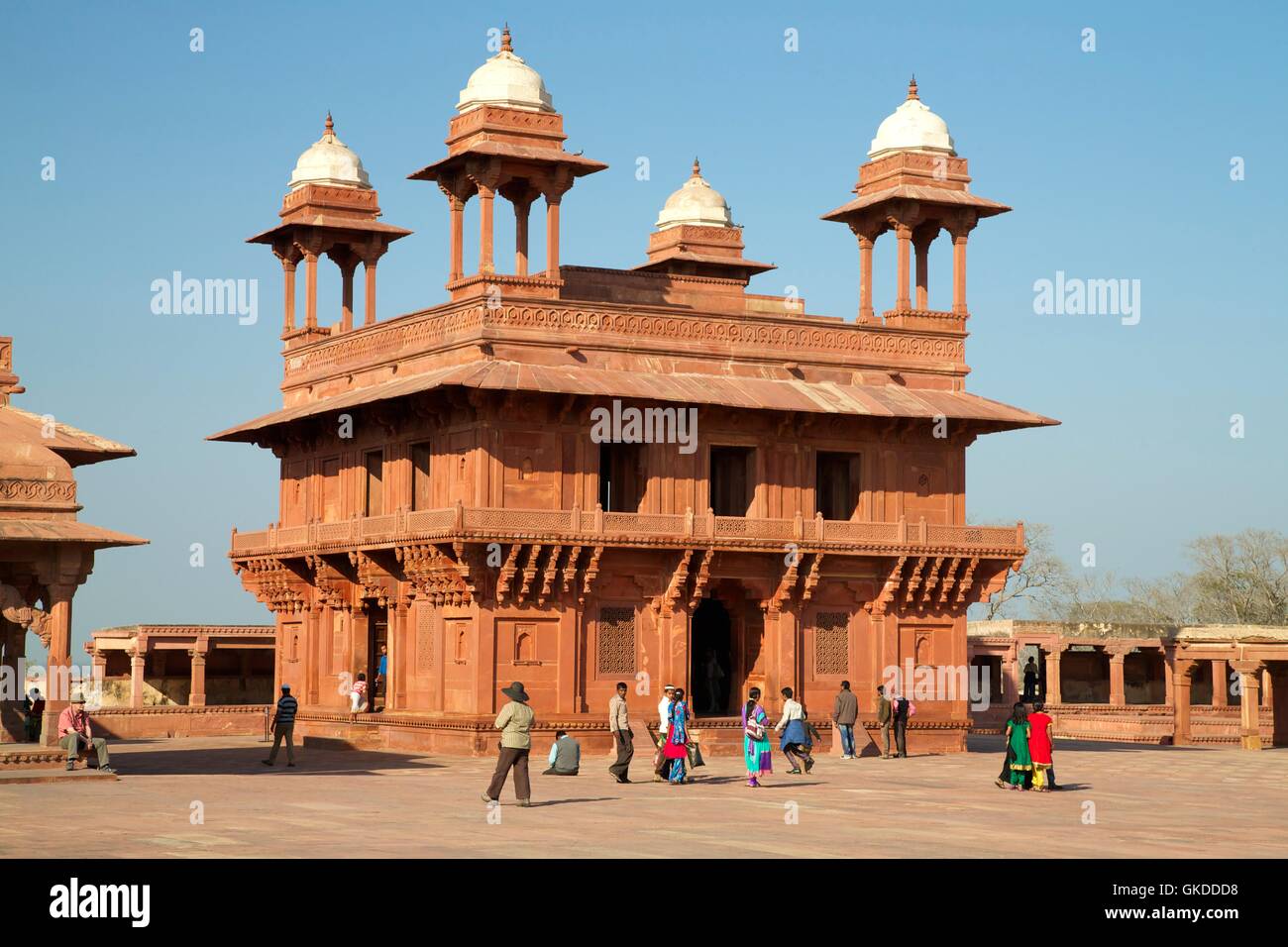 Diwan-i-Khas o sala di udienza privata, Fatehpur Sikri, sito Patrimonio Mondiale dell'UNESCO, Uttar Pradesh, India, Asia Foto Stock