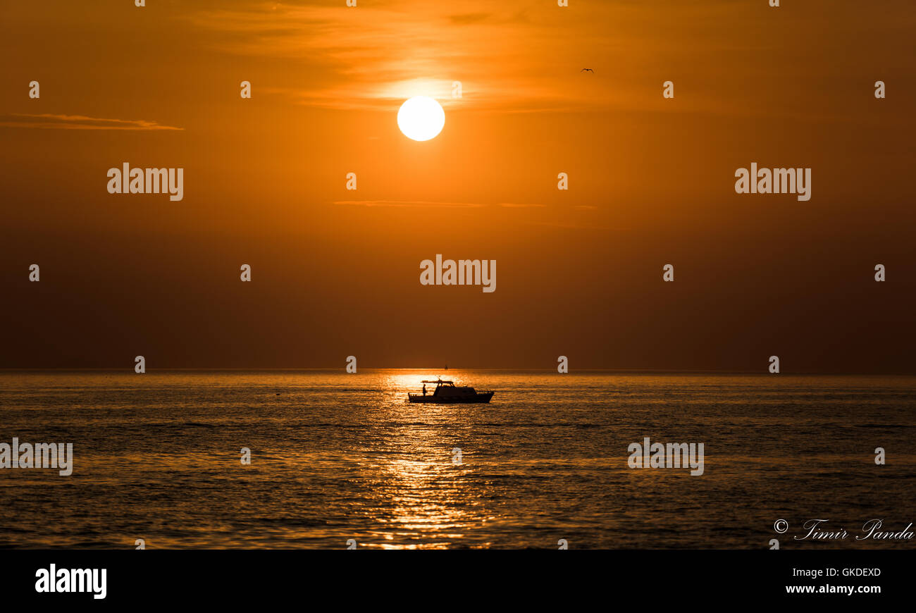 Bel tramonto in Croazia Foto Stock