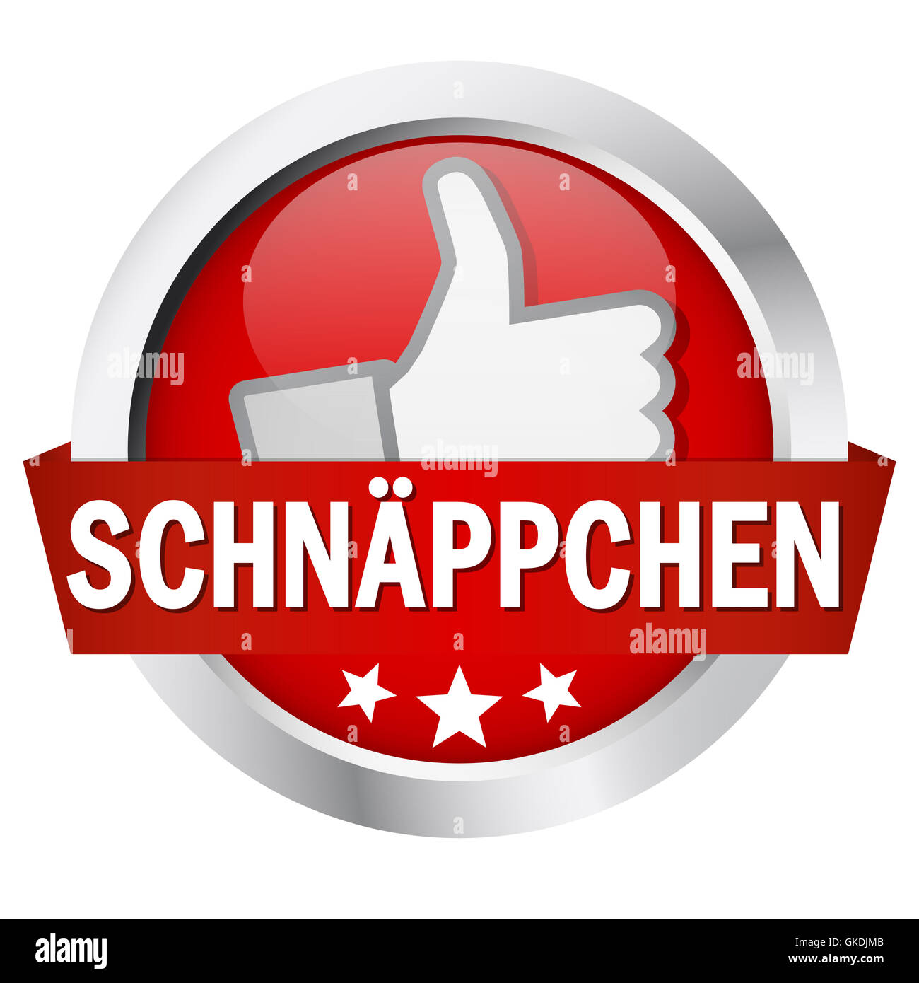 Pulsante con banner Foto Stock