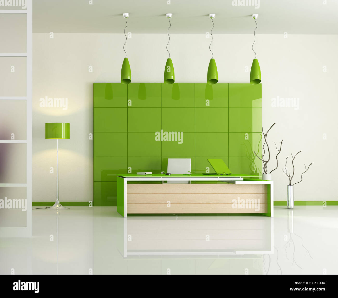 Scrivania da ufficio interno Foto Stock