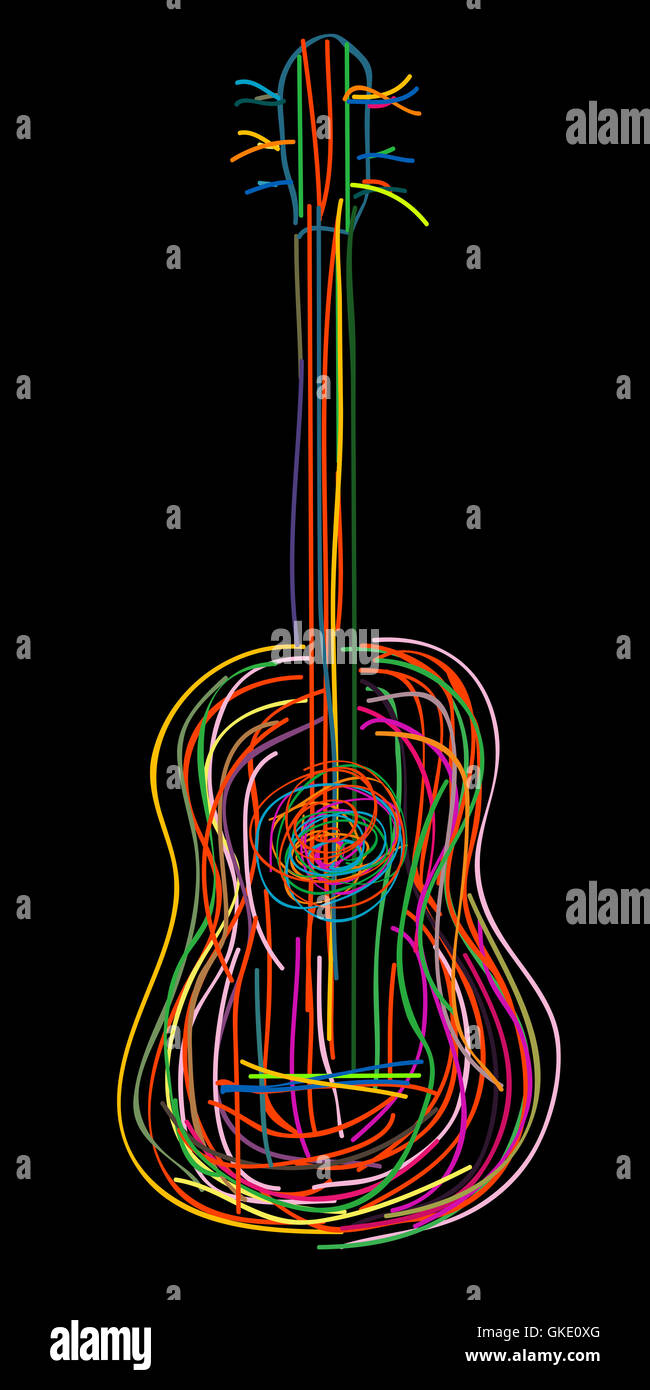 Chitarra acustica Foto Stock