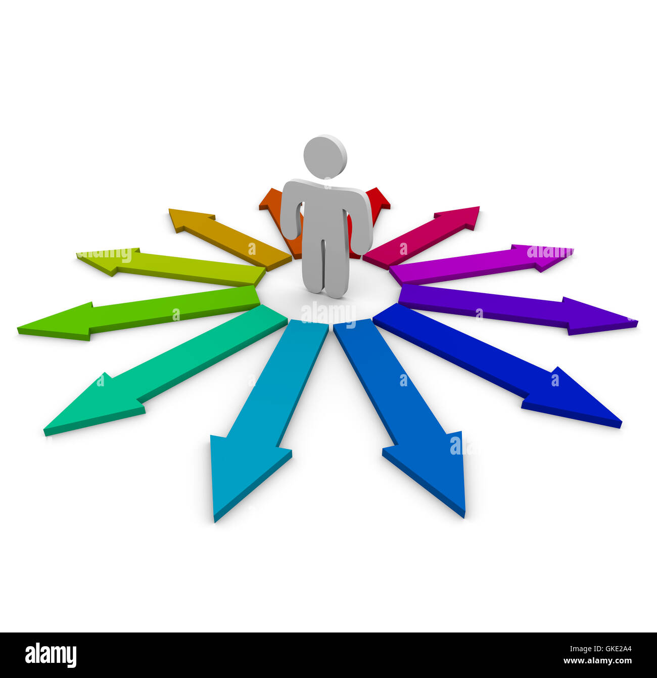 Molte Frecce di opportunità Foto Stock