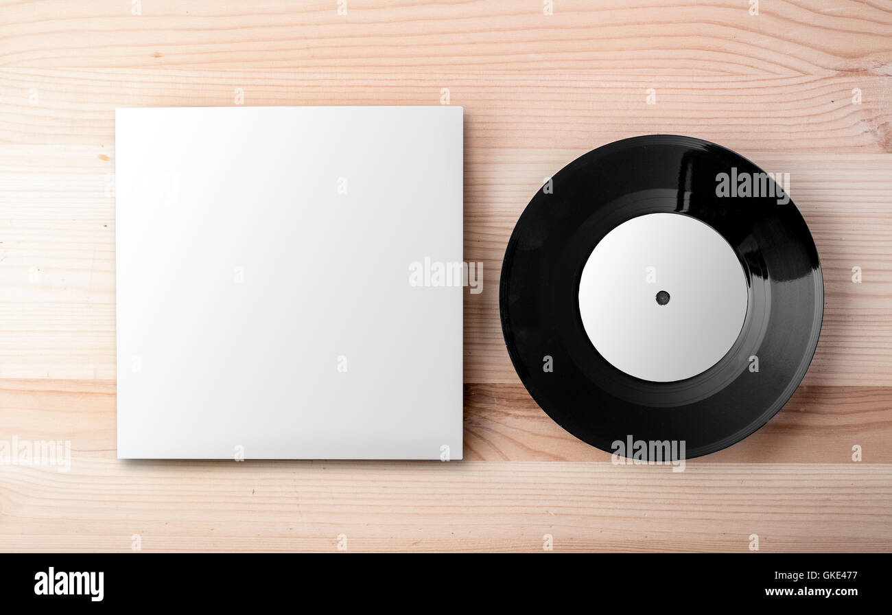 In vinile bianco modello di copertura sul muro bianco sullo sfondo Foto Stock