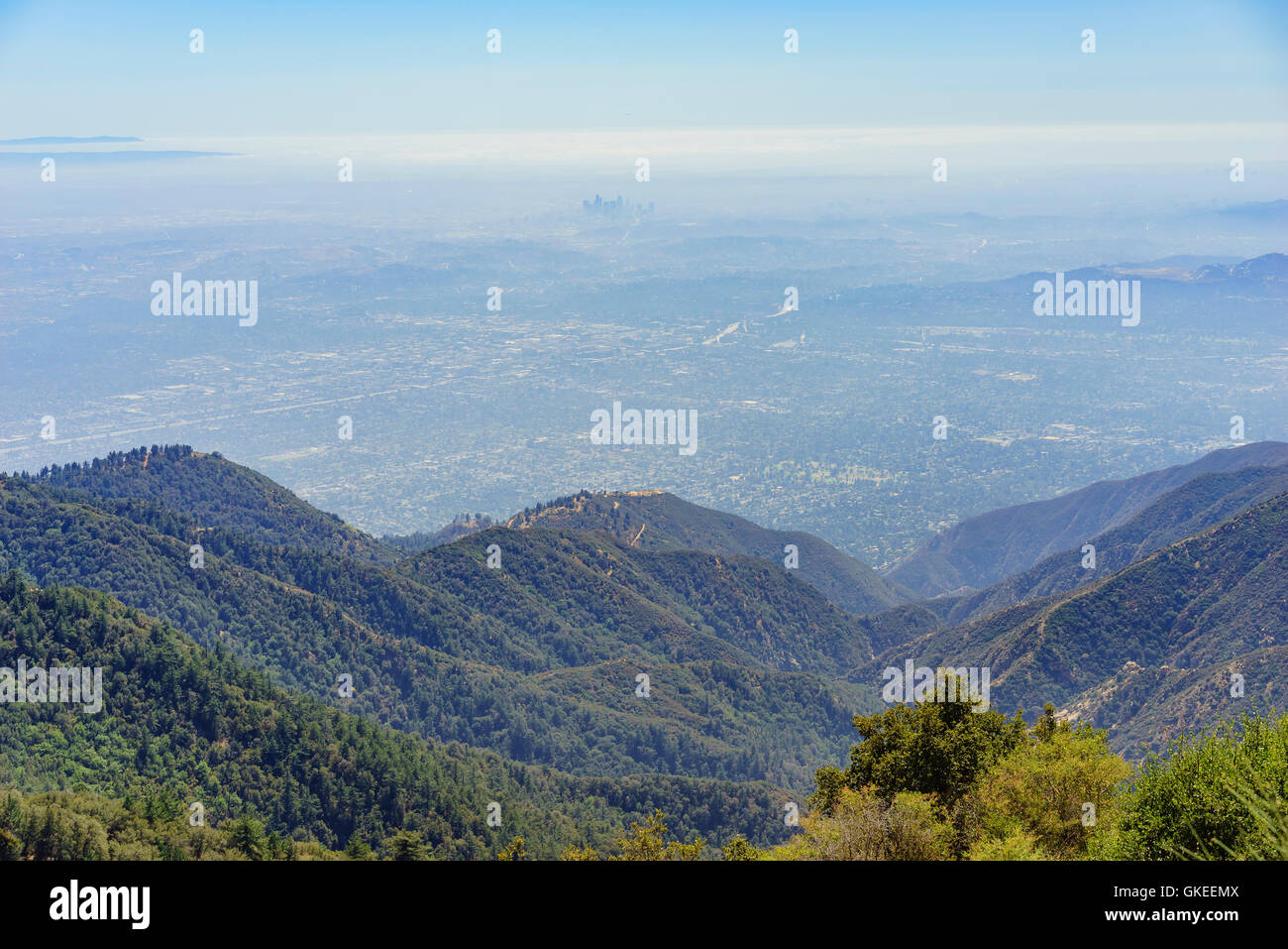 Splendido paesaggio intorno al Mt. Wilson di Los Angeles Foto Stock