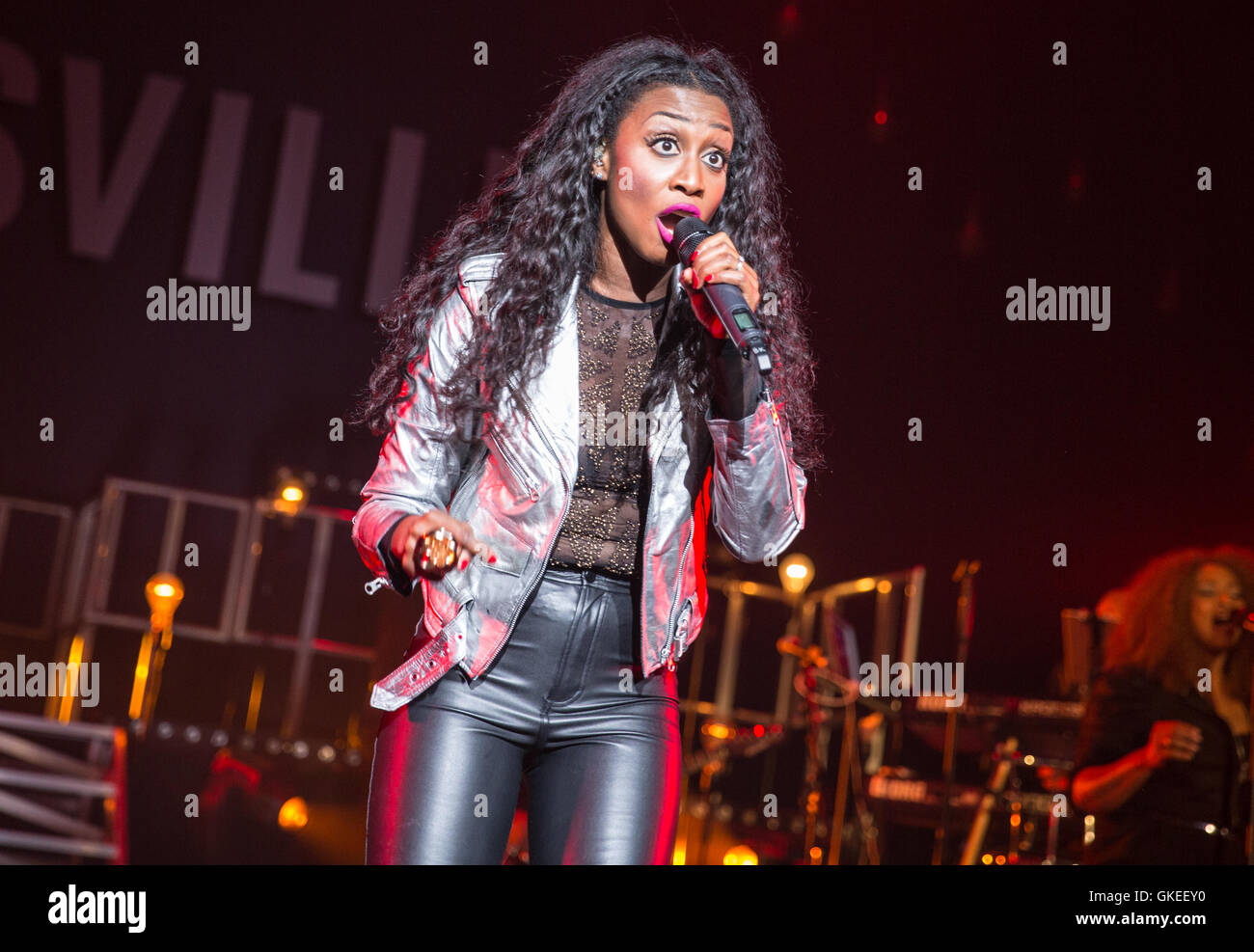 Beverley Knight suona dal vivo presso il padiglione in Inghilterra con: Beverley Knight dove: Bournemouth, Regno Unito quando: 24 Maggio 2016 Foto Stock