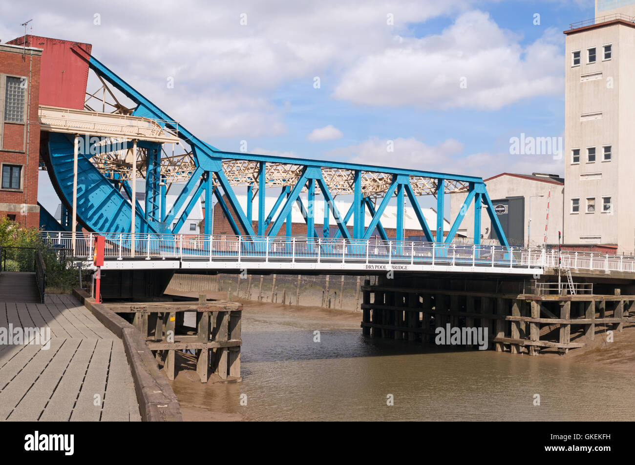 Scherzer sollevamento di laminazione a bilico Drypool Bridge, Kingston upon Hull, Yorkshire, Inghilterra, Regno Unito Foto Stock