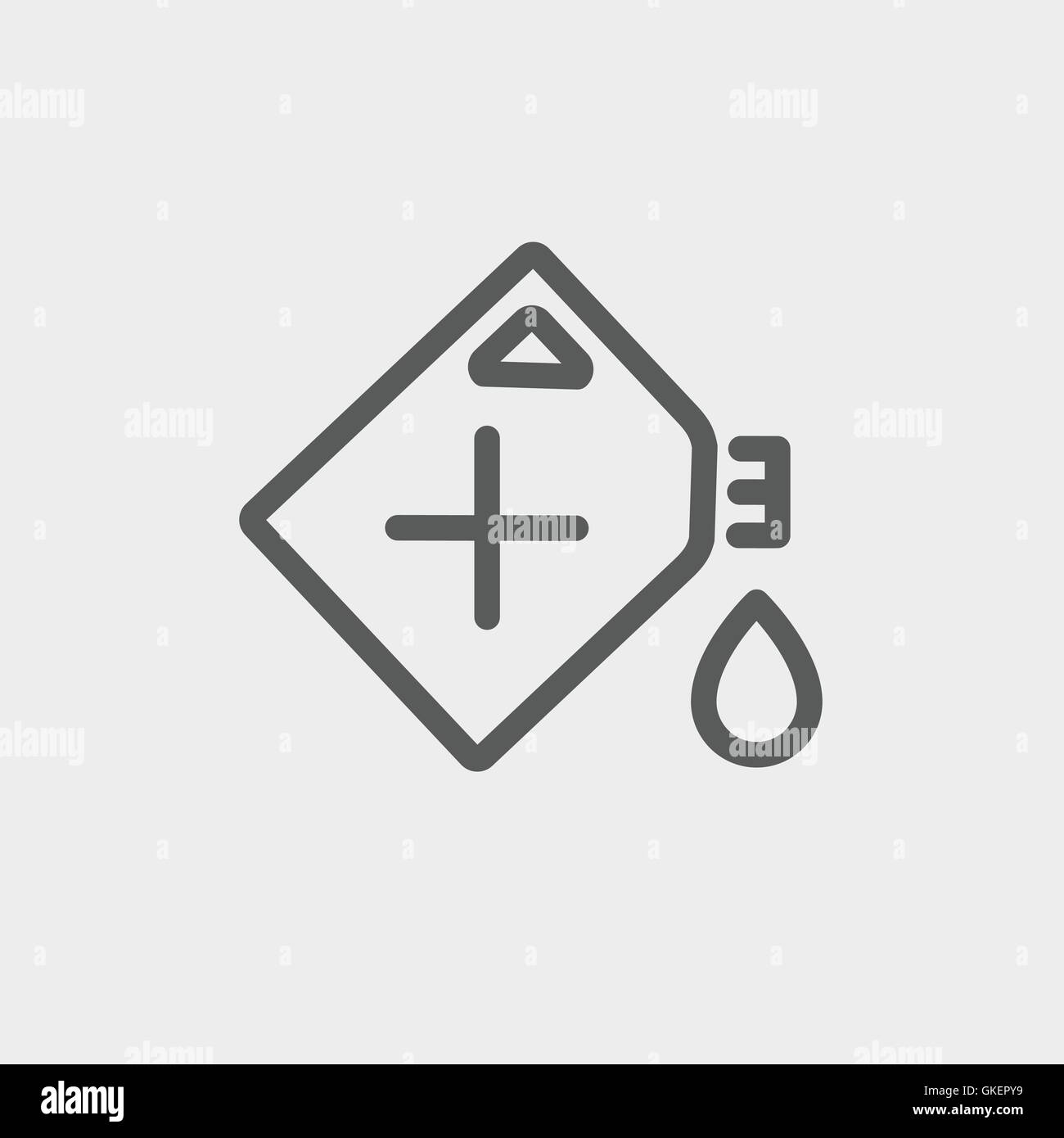 Contenitore di gas thin line icona Illustrazione Vettoriale