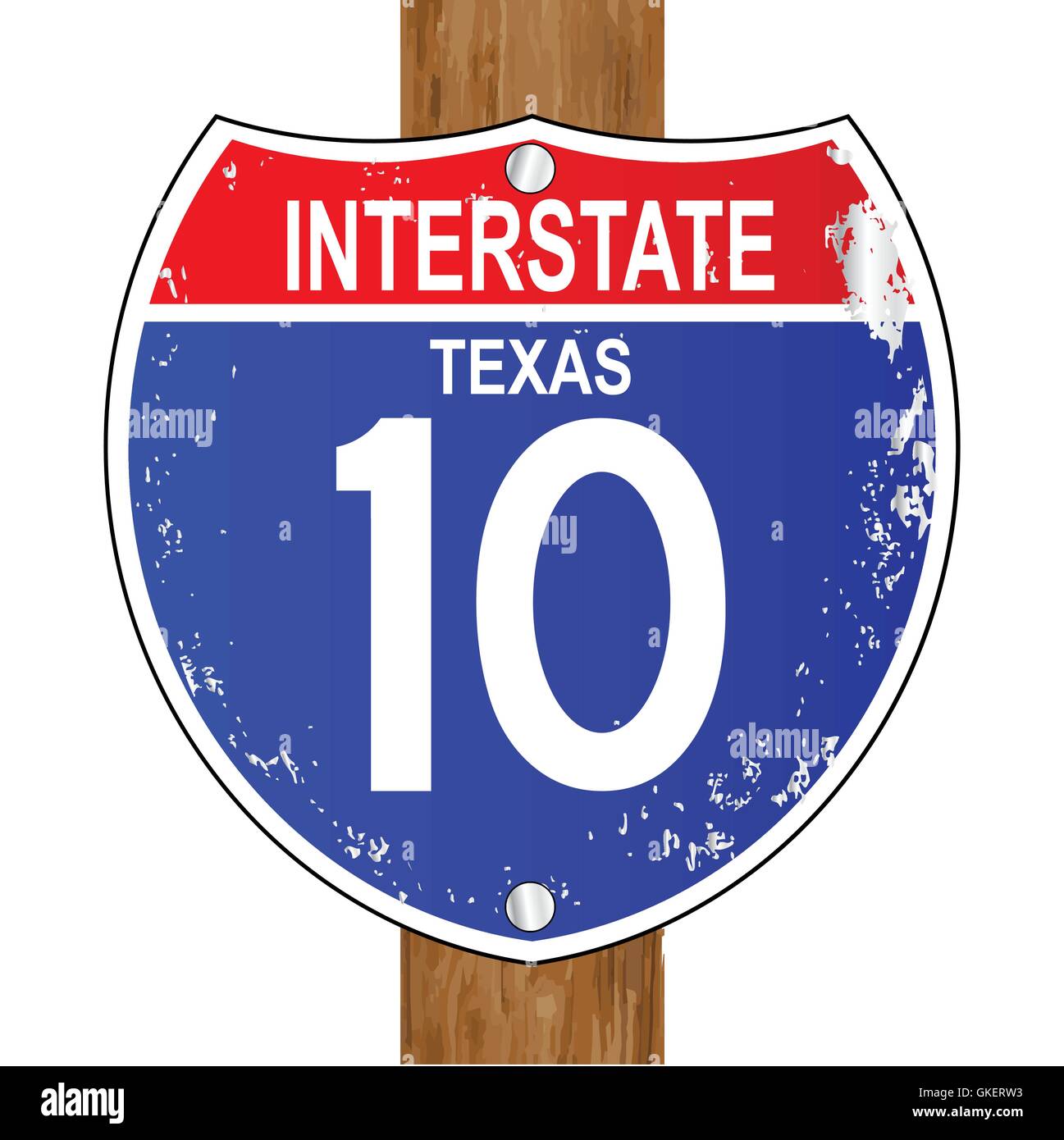 Texas Interstate segno Illustrazione Vettoriale