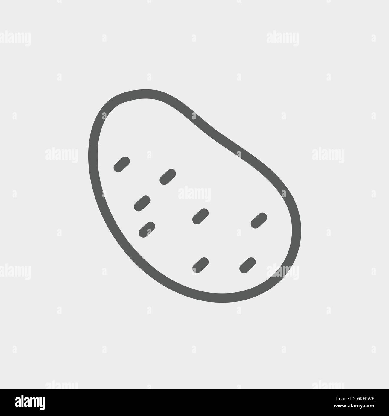 Sottile di patate icona linea Illustrazione Vettoriale