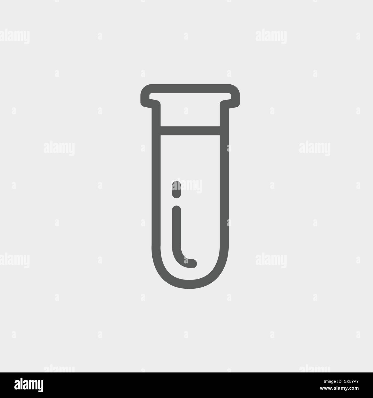 Provetta thin line icona Illustrazione Vettoriale