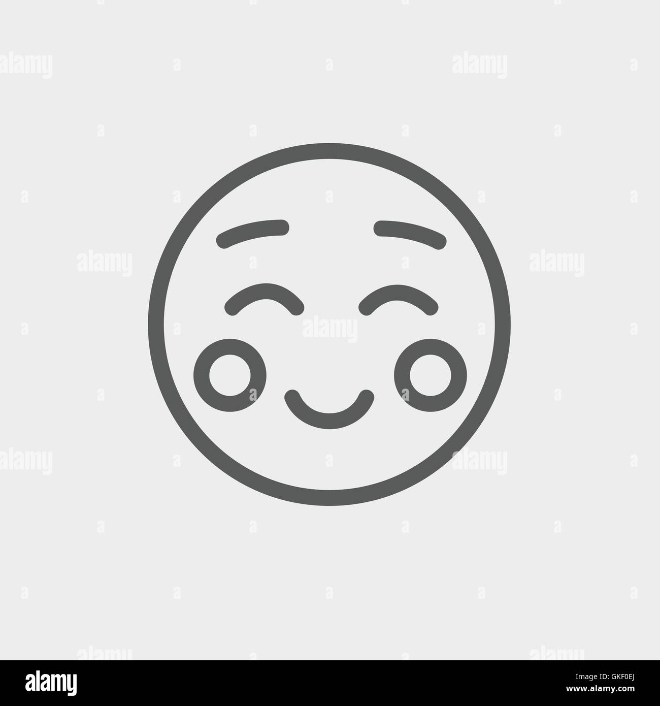 Overjoyed thin line icona Illustrazione Vettoriale