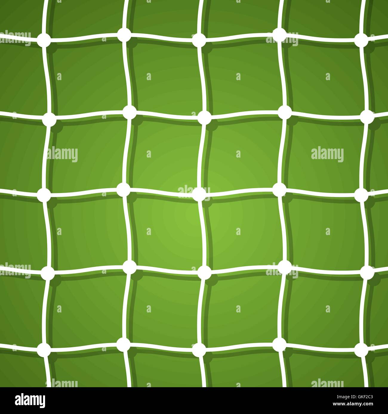 Soccer net su uno sfondo verde con posto per il vostro testo. Illustrazione Vettoriale
