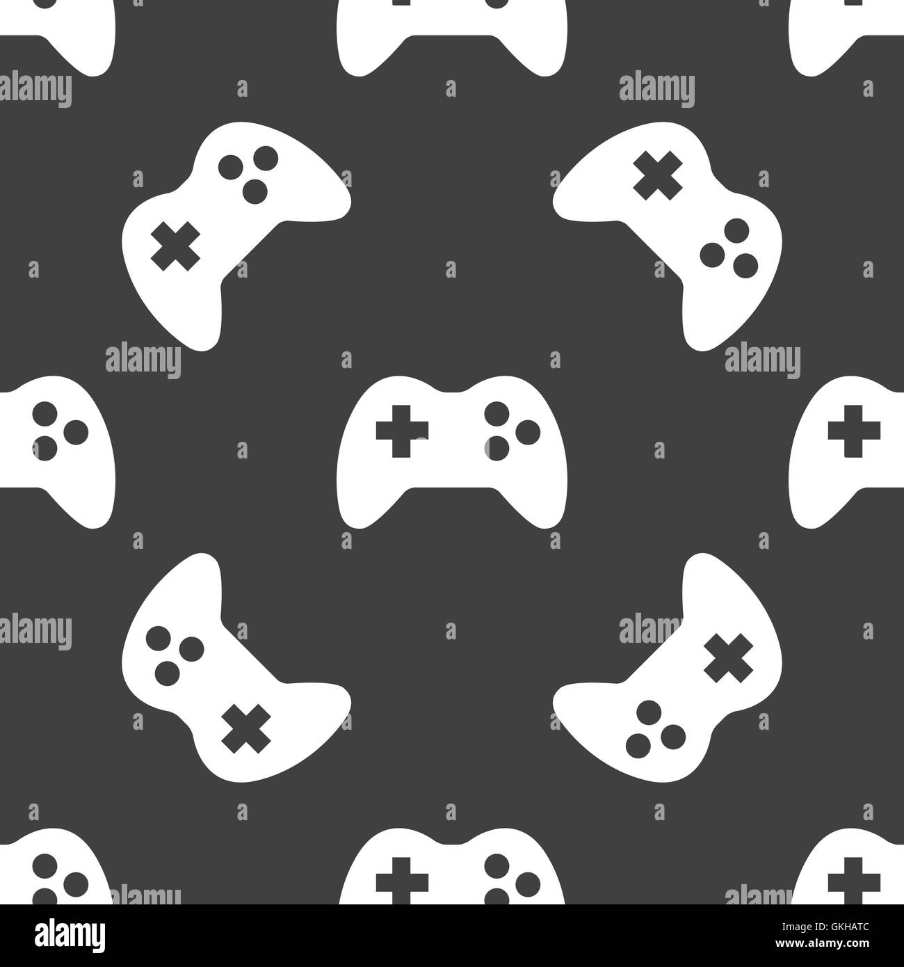 Joystick per giochi web icon. design piatto. Modello senza giunture. Illustrazione Vettoriale