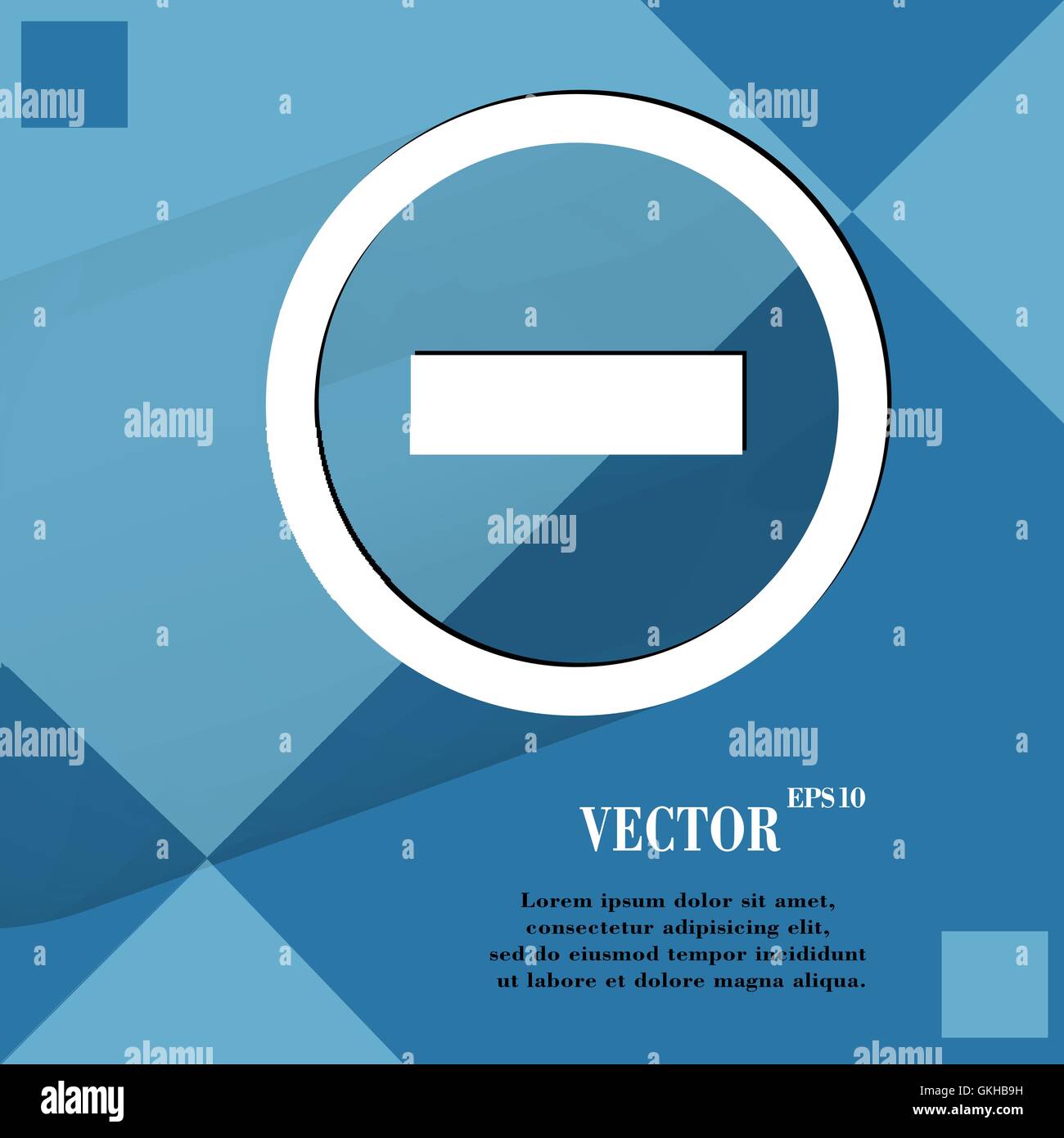 Meno. Appartamento moderno design web su un piano geometrico sfondo astratto Illustrazione Vettoriale