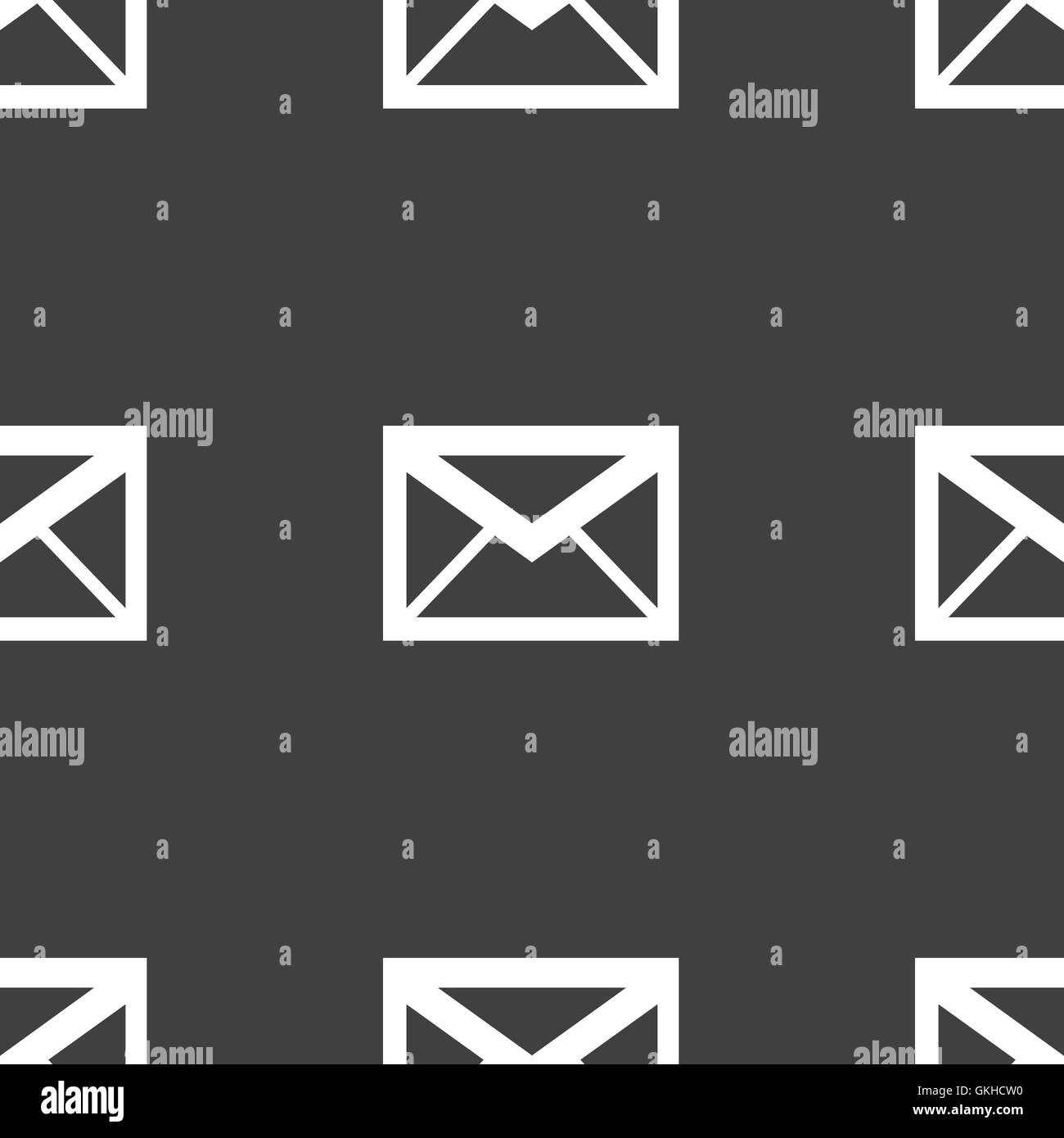 Busta posta web icon. design piatto. Modello senza giunture. Illustrazione Vettoriale