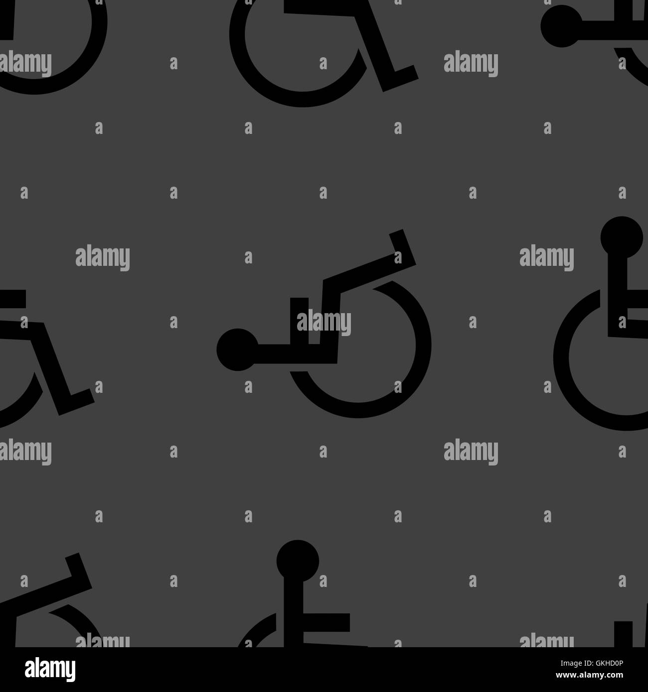 Disabili icona web. design piatto. Modello senza giunture. Illustrazione Vettoriale