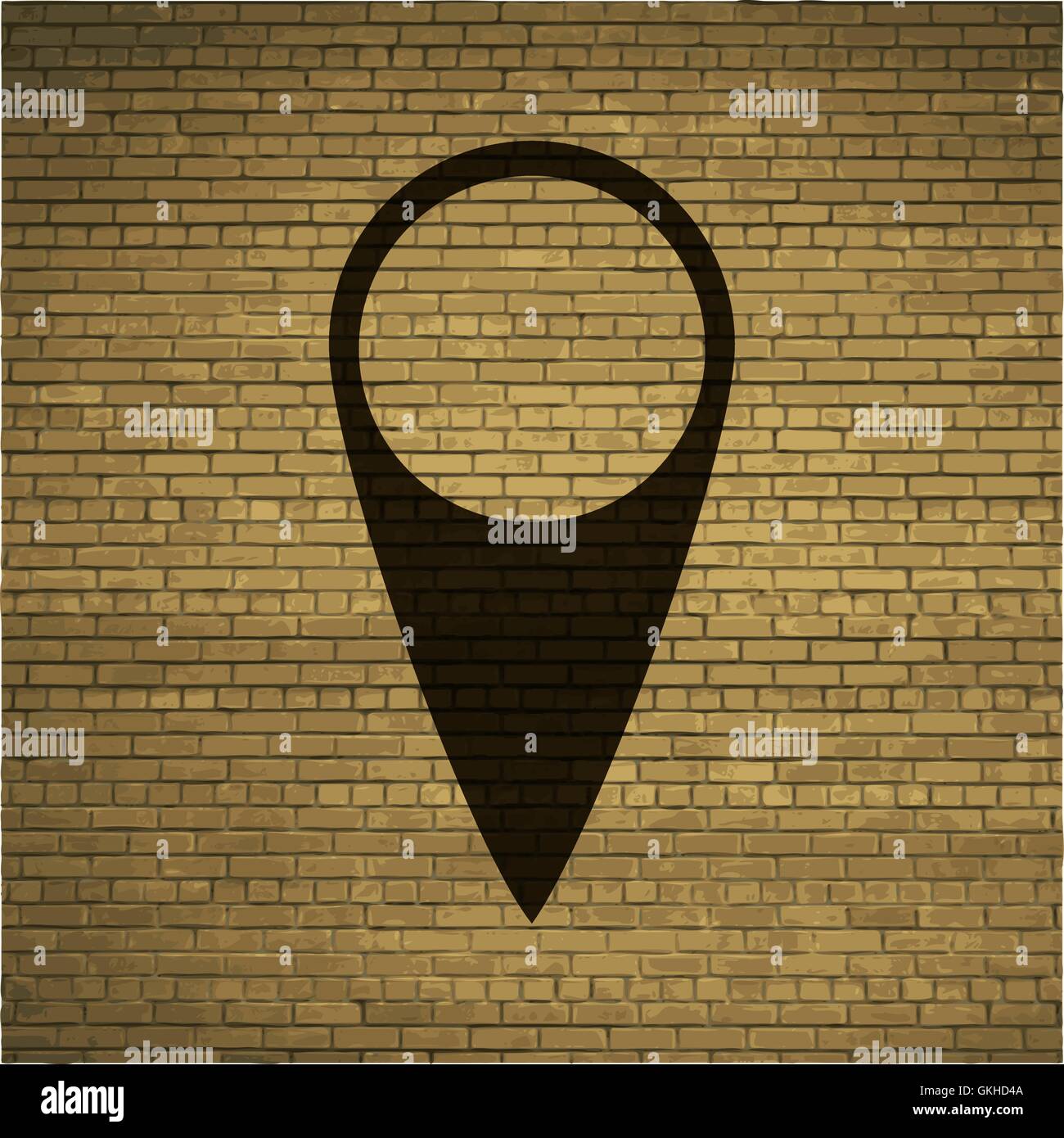 Mappa puntatori. Appartamento moderno pulsante web e lo spazio per il testo Illustrazione Vettoriale