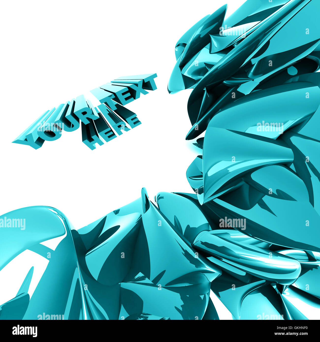 Astrazione blu come un liquido Foto Stock