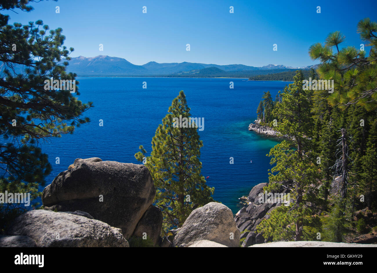 Vista dal punto Rubicone in D.L. Bliss State Park, California Foto Stock