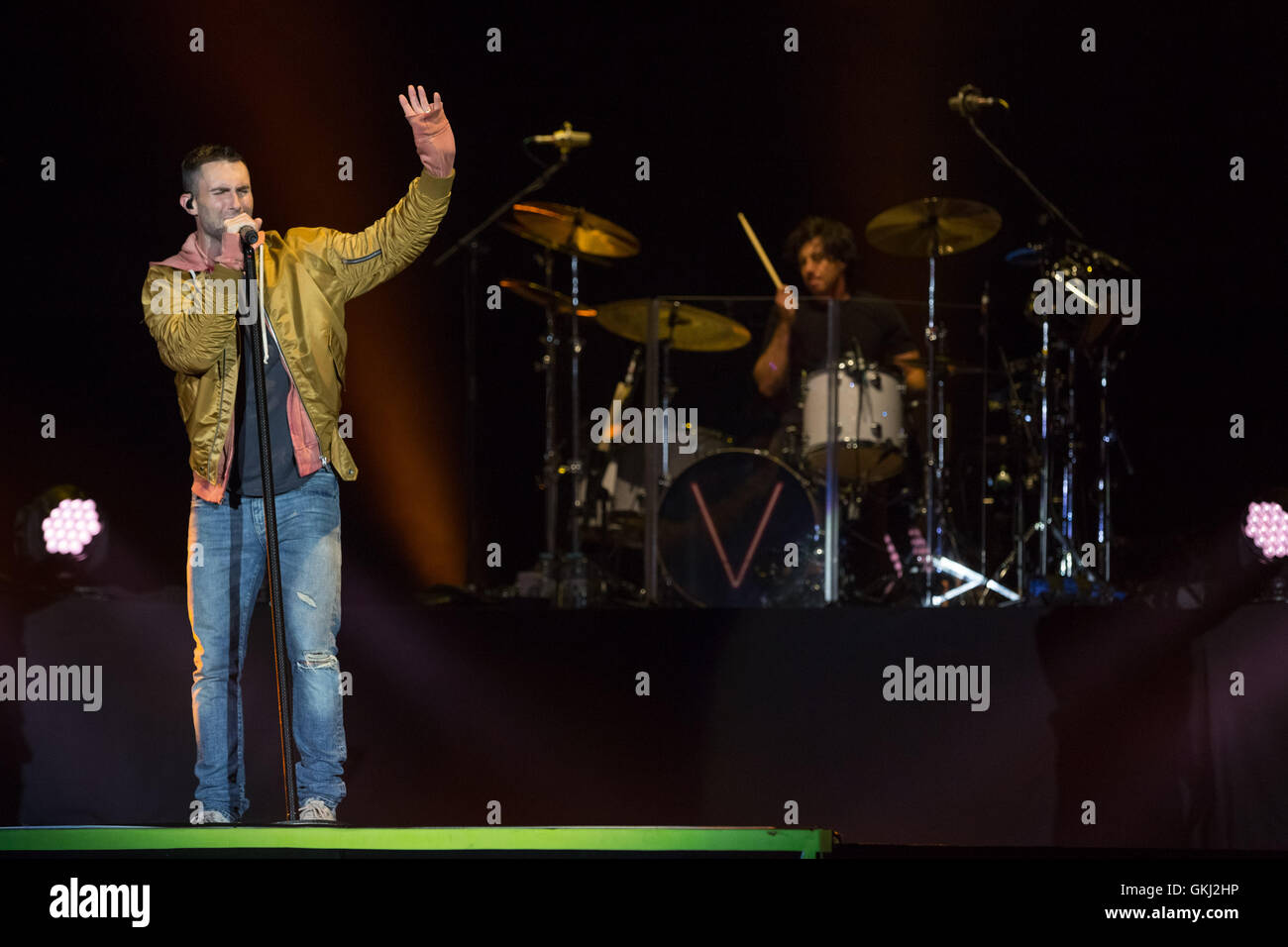 Rock in Rio Lisboa - Giorno 4 - spettacoli con: Adam Levine, Matt Flynn, Maroon 5 dove: Lisbona, Portogallo quando: 28 Maggio 2016 Foto Stock