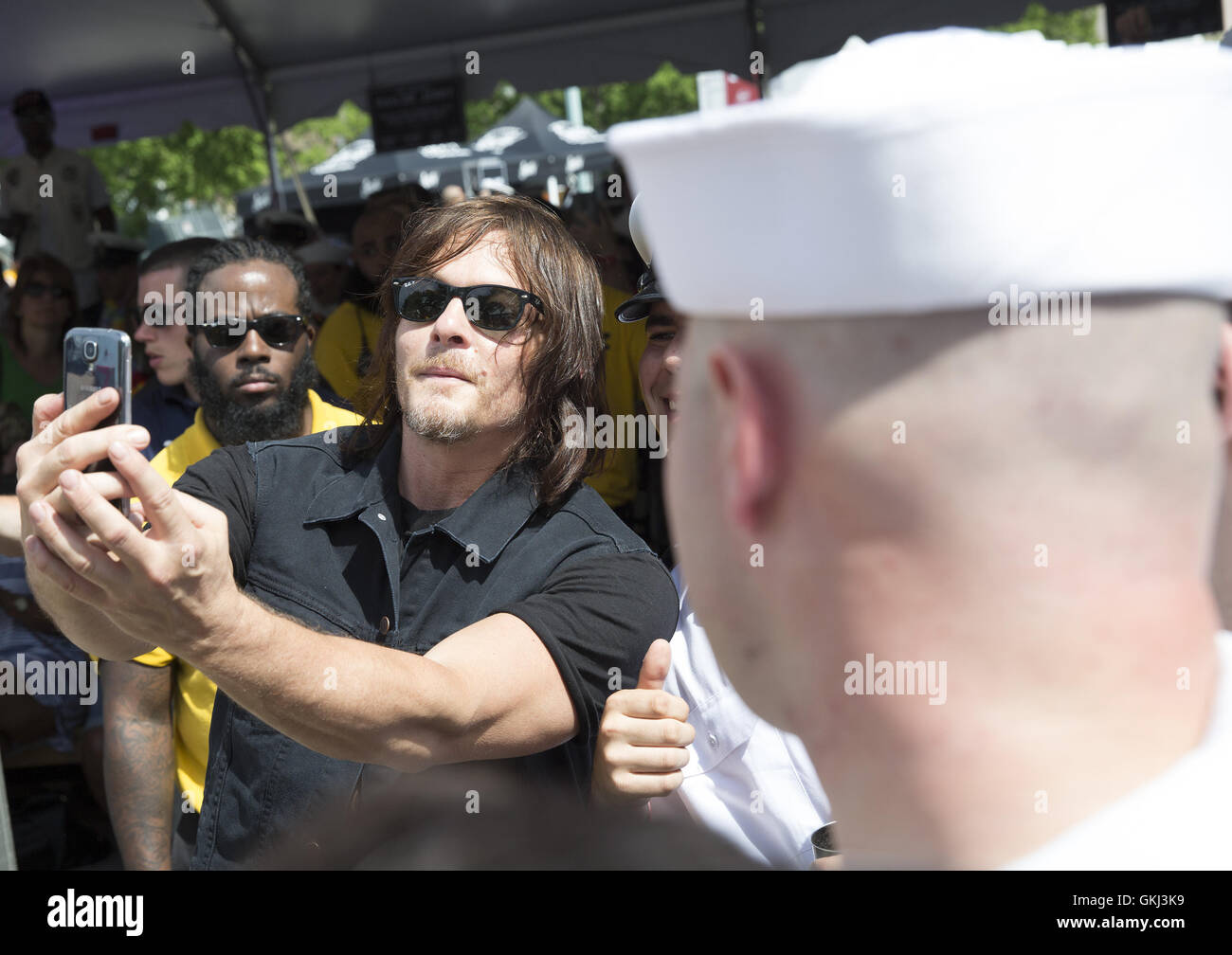 Norman Reedus a Sailor Jerry Spiced Rum evento durante la settimana della flotta nella città di New York con: Norman Reedus dove: New York New York, Stati Uniti quando: 30 Maggio 2016 Foto Stock