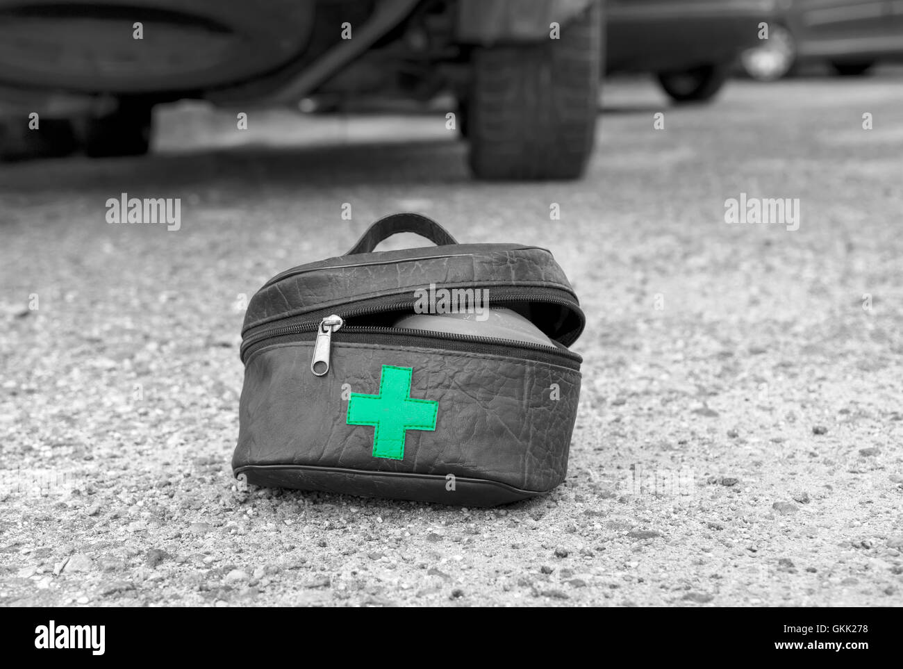 Auto e primo soccorso Foto Stock