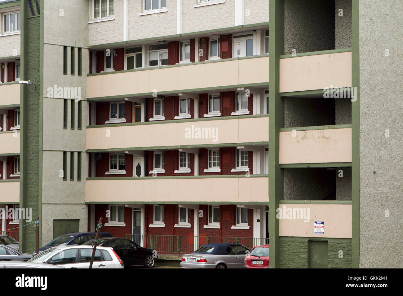 Dublino Alloggi sociali oliver bond appartamenti in libertà il centro della città di Dublino Irlanda Foto Stock