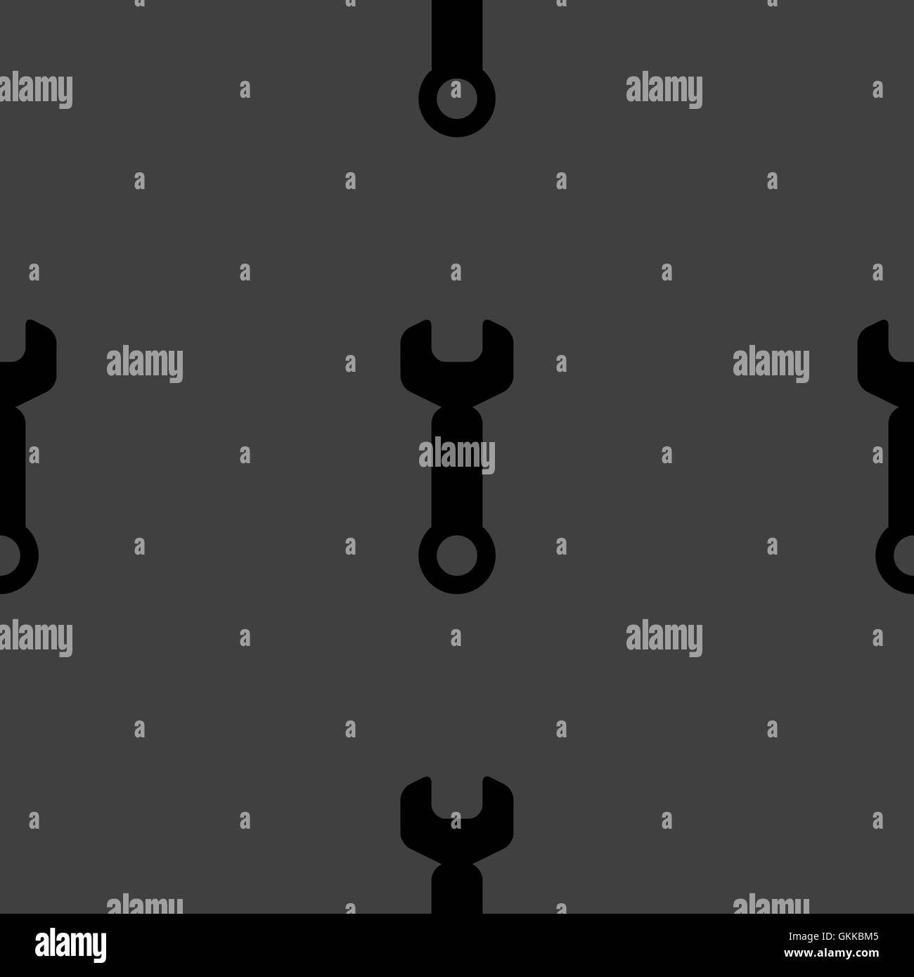 Chiave. attrezzo di lavoro icona web. design piatto. Modello senza giunture. Illustrazione Vettoriale