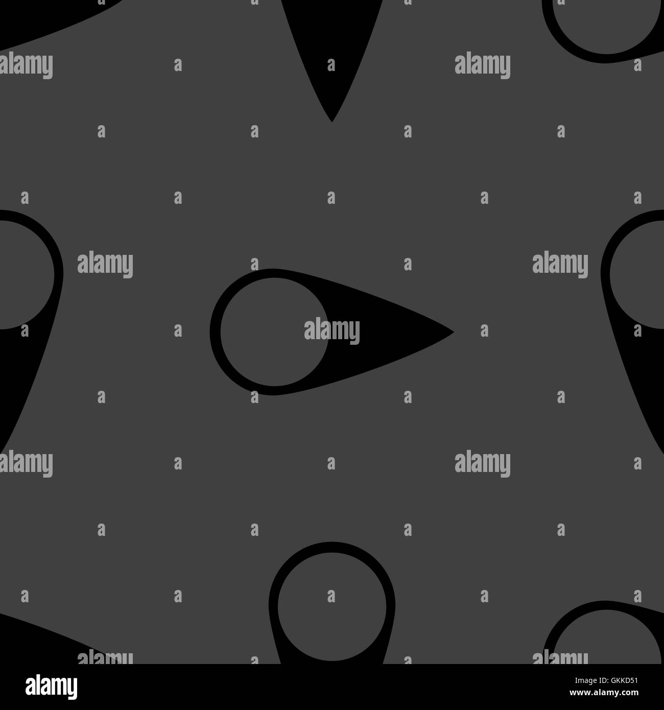 Mappa puntatori icona web. design piatto. Seamless modello grigio. Illustrazione Vettoriale