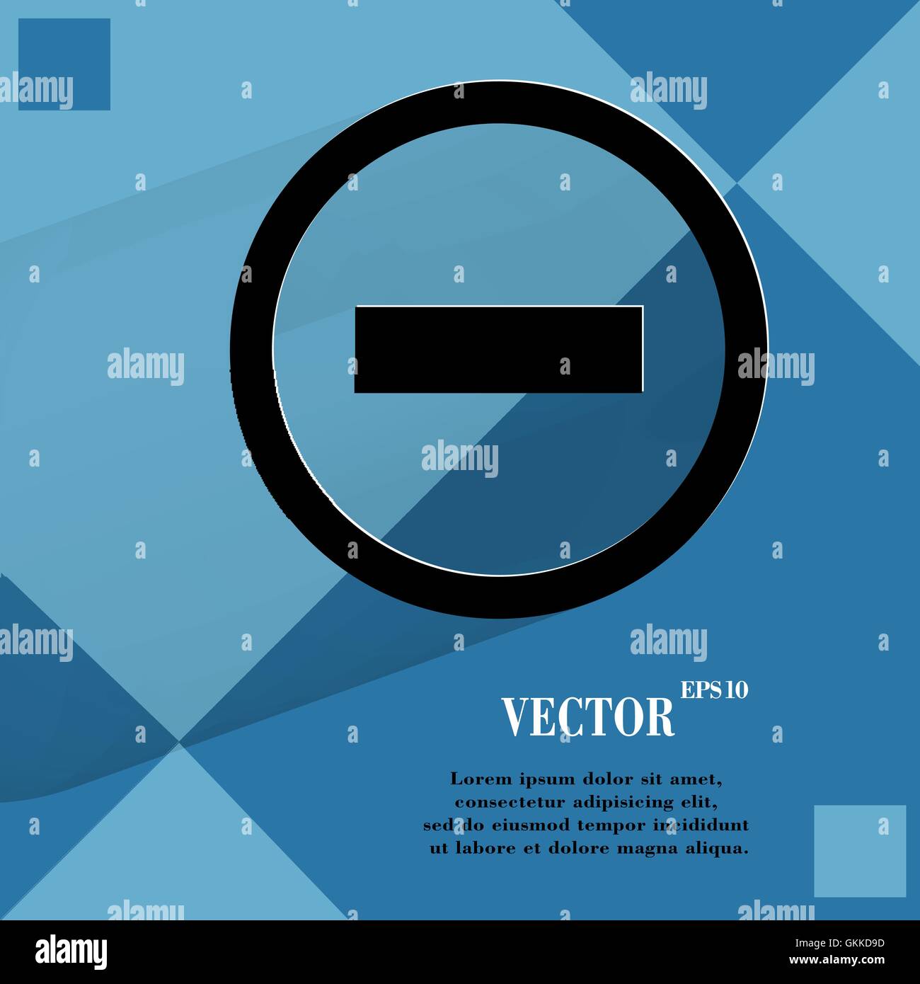 Meno. Appartamento moderno design web su un piano geometrico sfondo astratto Illustrazione Vettoriale