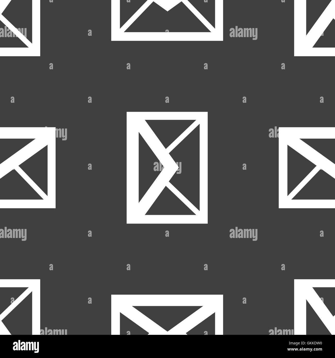 Busta posta web icon. design piatto. Modello senza giunture. Illustrazione Vettoriale