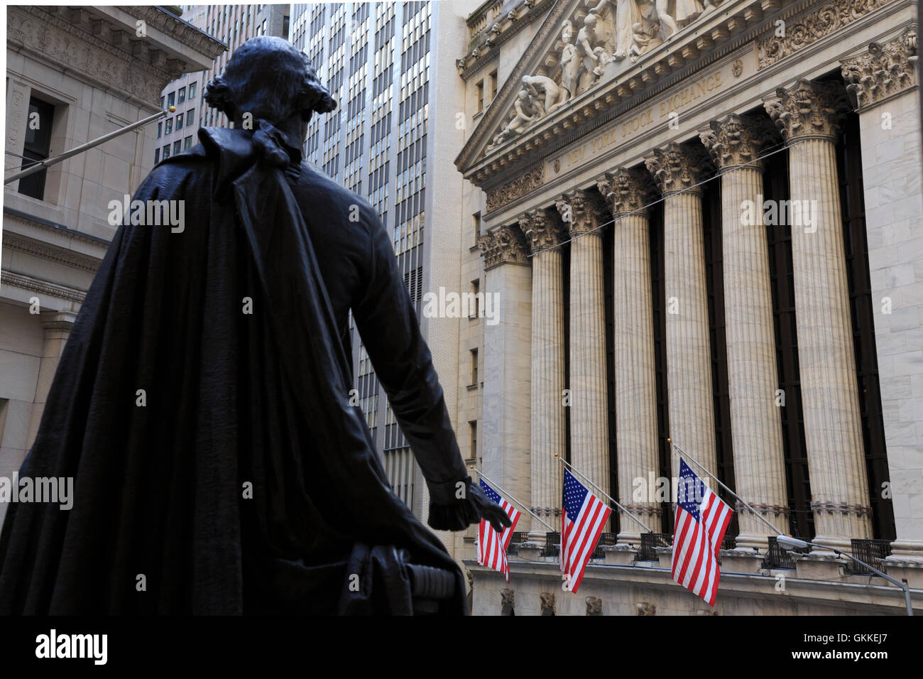 Stati Uniti d'America, New York New York City, la parte inferiore di Manhattan, Wall Street Foto Stock