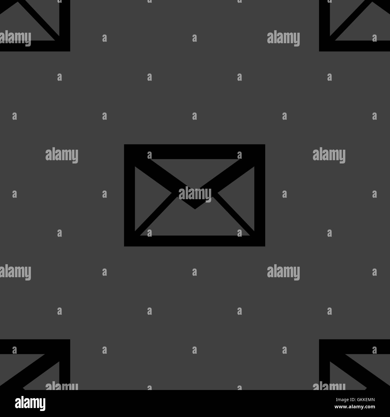 Busta posta web icon. design piatto. Modello senza giunture. Illustrazione Vettoriale