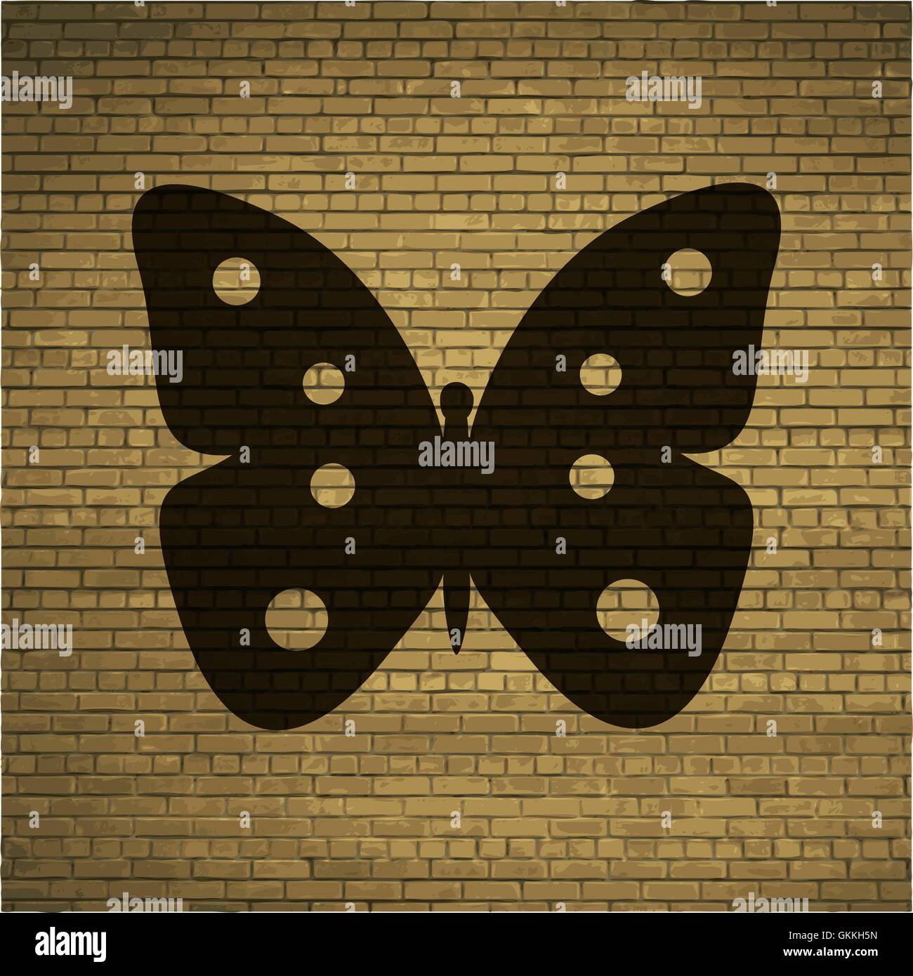 Butterfly. Appartamento moderno pulsante web e lo spazio per il testo Illustrazione Vettoriale