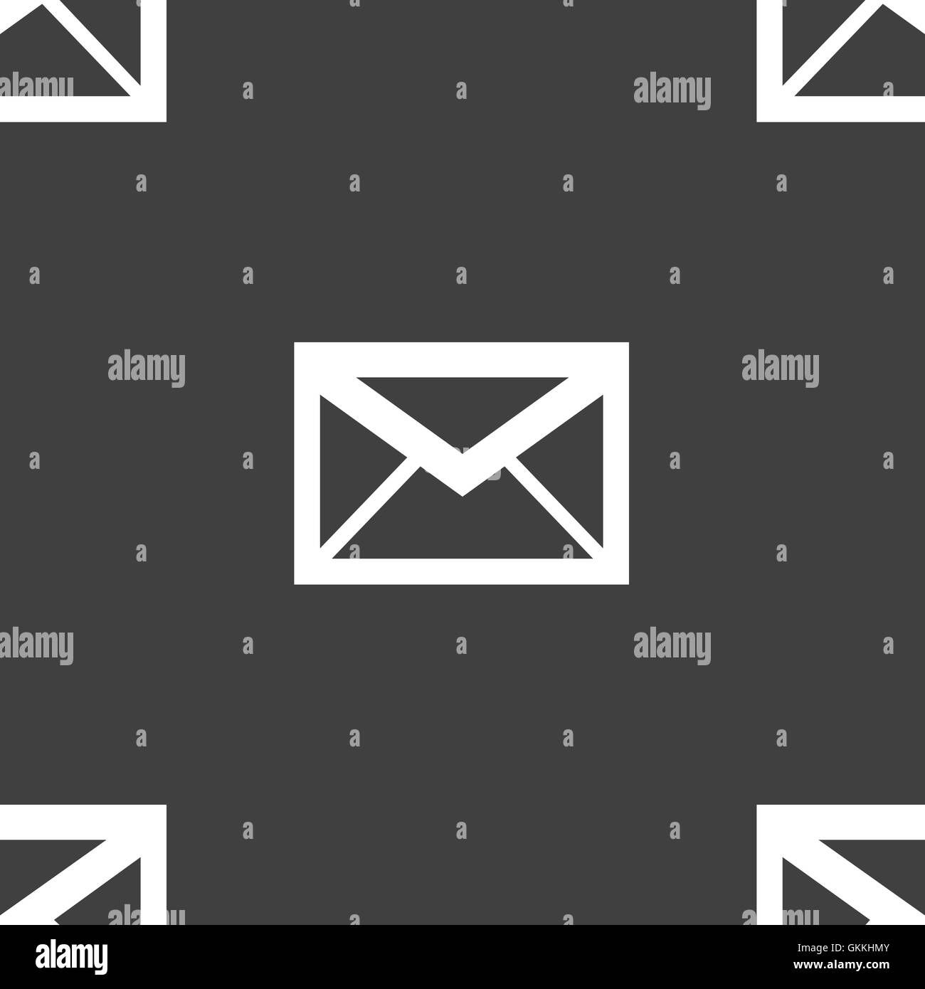 Busta posta web icon. design piatto. Modello senza giunture. Illustrazione Vettoriale