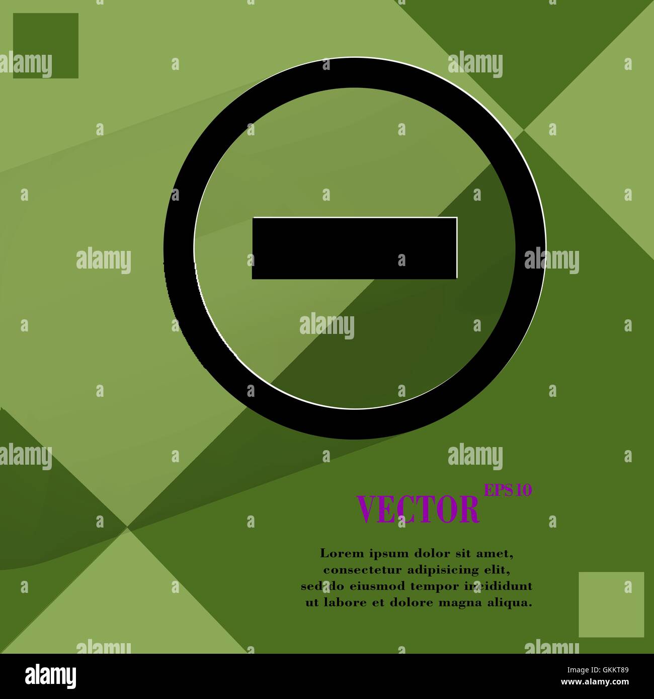 Meno. Appartamento moderno design web su un piano geometrico sfondo astratto Illustrazione Vettoriale