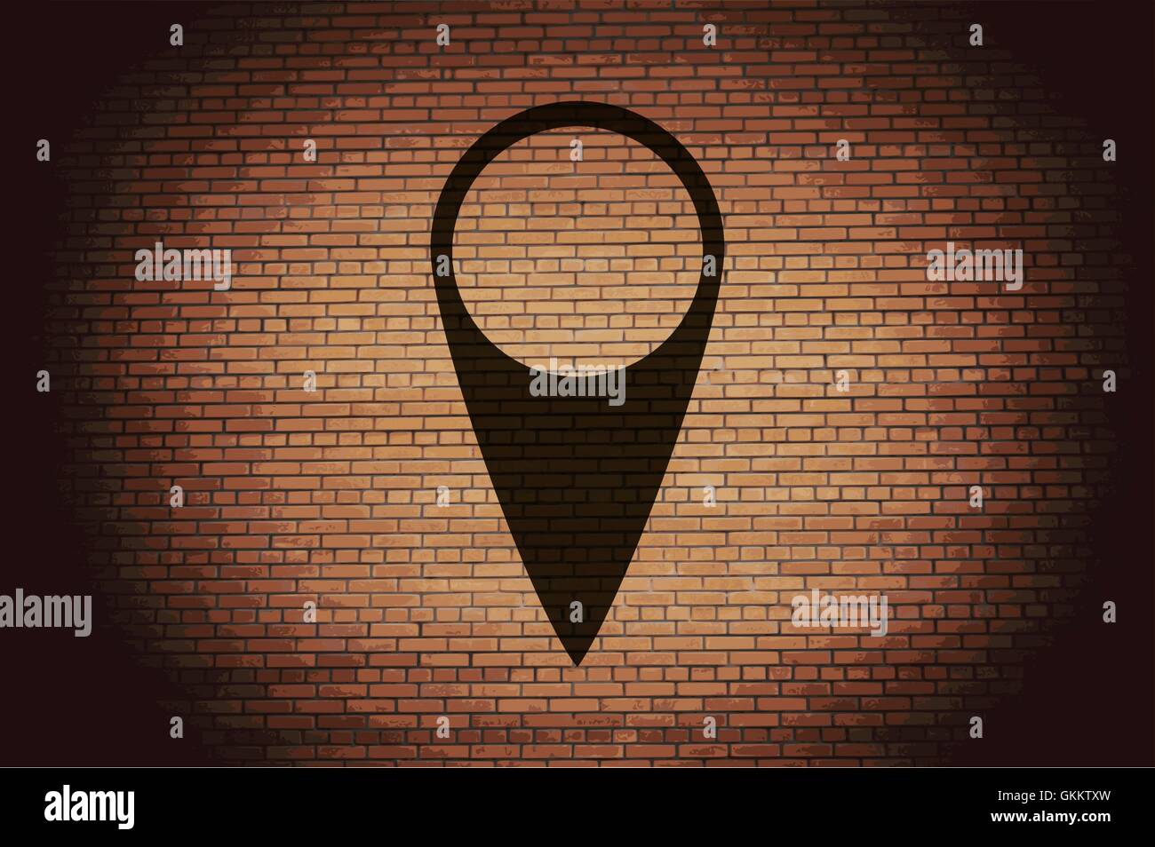 Mappa puntatori. Appartamento moderno pulsante web e lo spazio per il testo Illustrazione Vettoriale