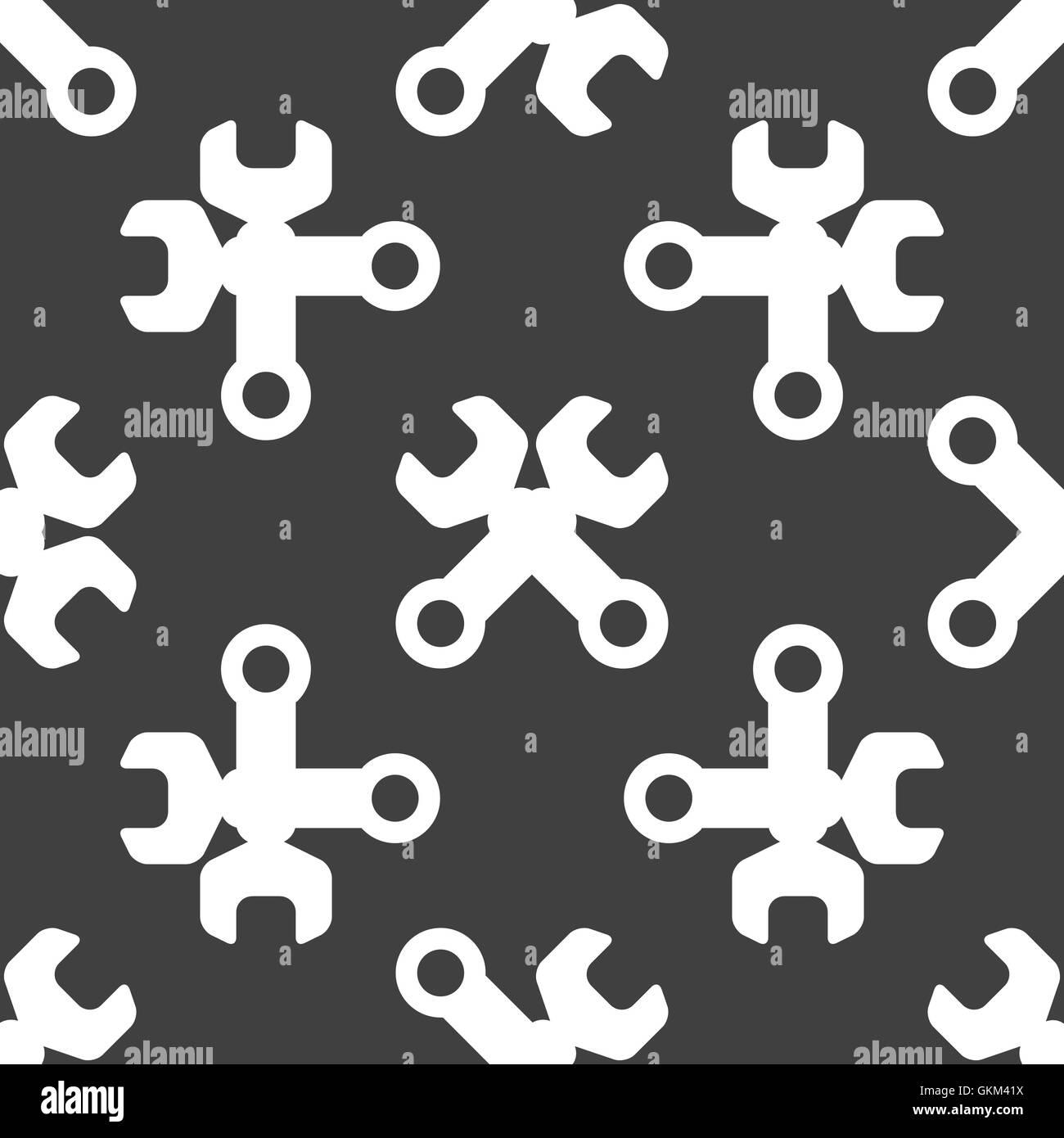 Chiave. attrezzo di lavoro icona web. design piatto. Modello senza giunture. Illustrazione Vettoriale