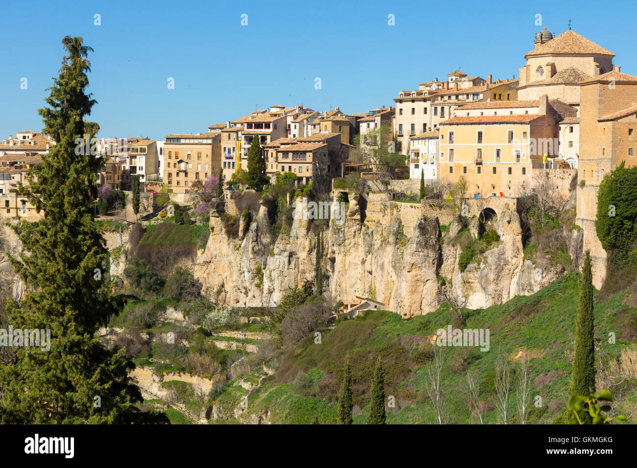 Famose case sospese di Cuenca in Spagna Foto Stock