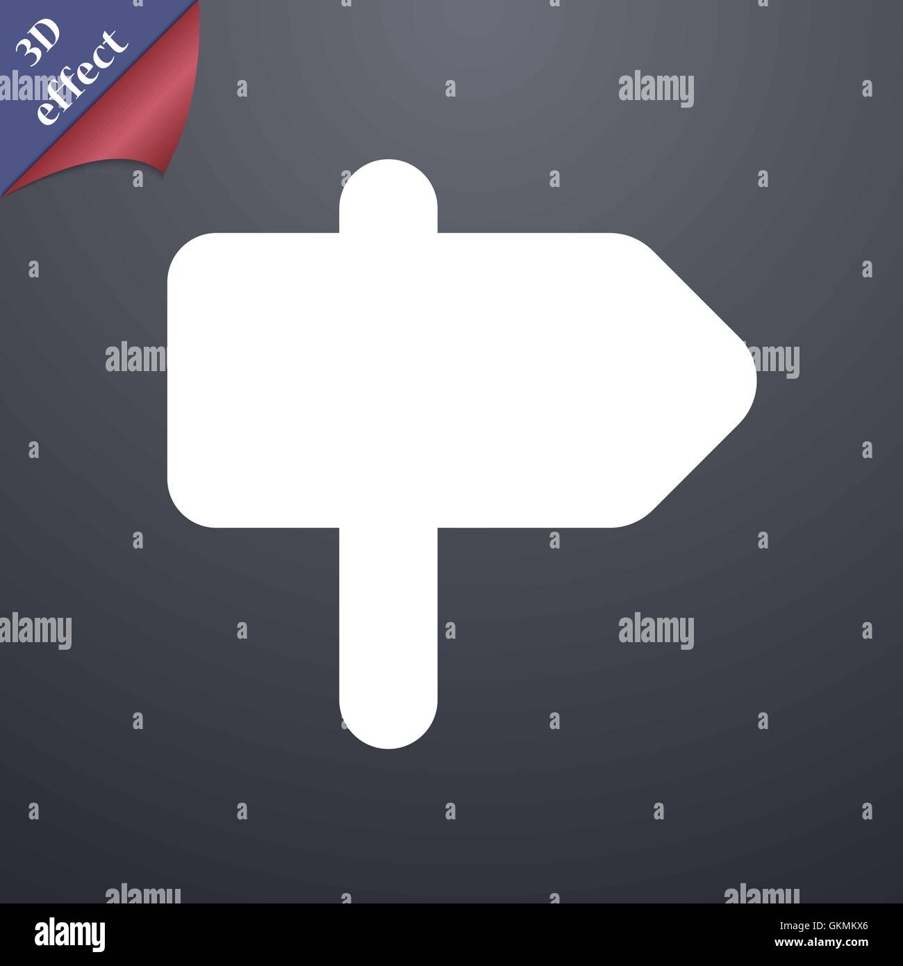 Informazioni su strada simbolo icona. 3D stile. Alla moda e dal design moderno con spazio per il vettore di testo Illustrazione Vettoriale