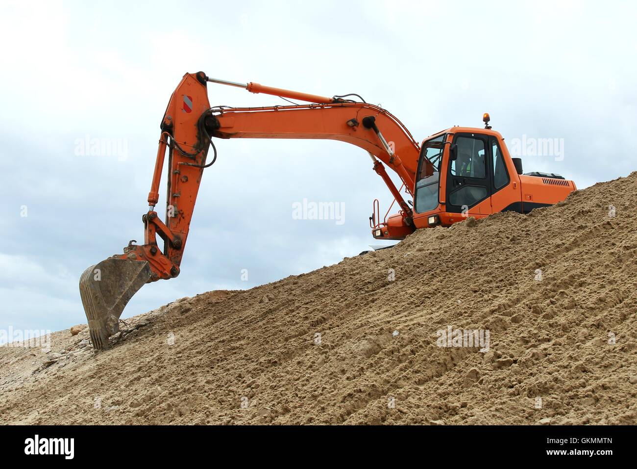 Lo scavo di lavoro della macchina Foto Stock