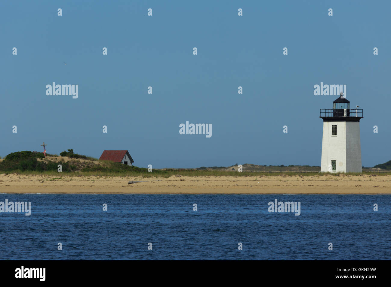 Una fotografia di un punto lungo la stazione di luce a Provincetown in Massachusetts. Foto Stock