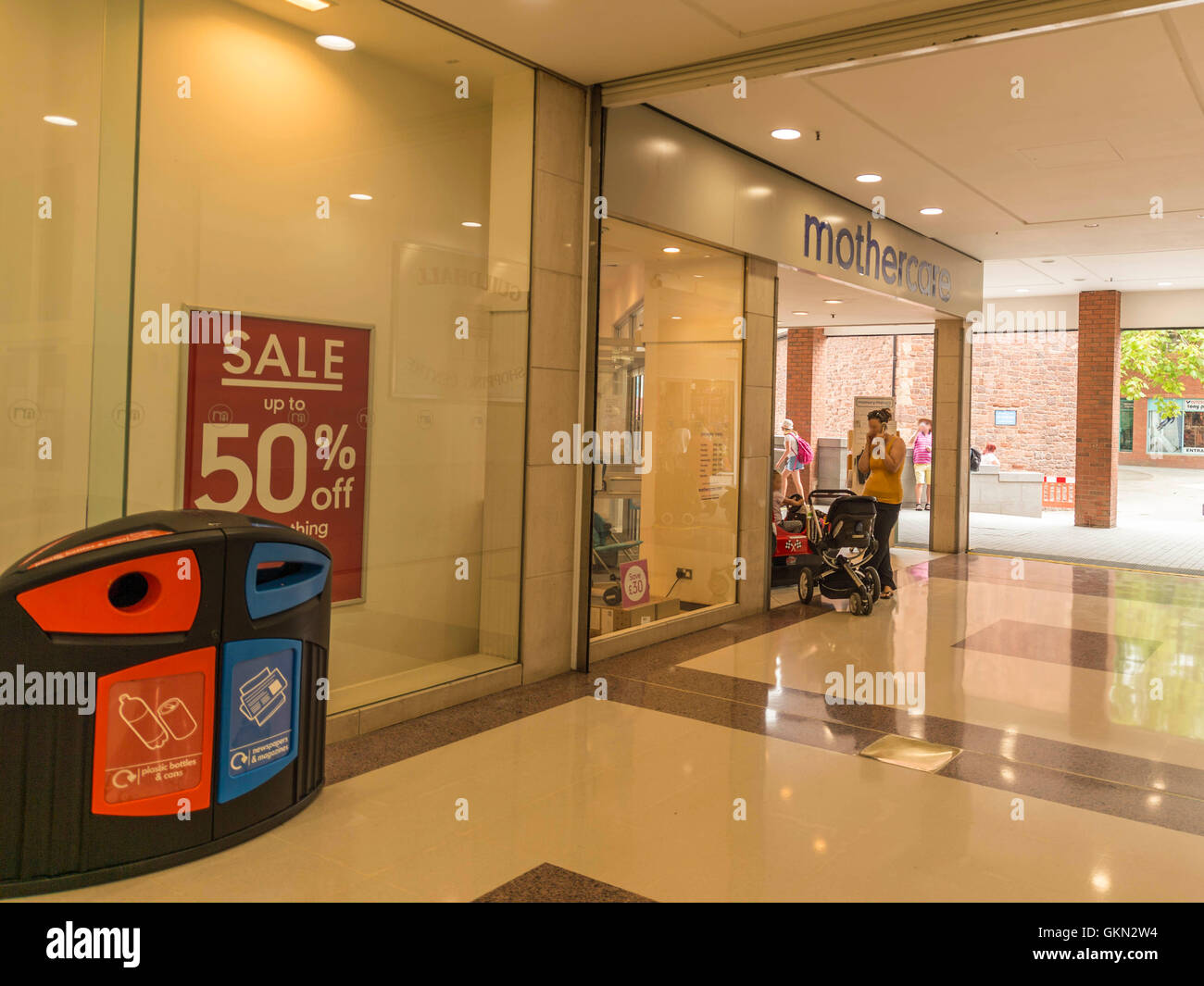 I Mothercare Retail Outlet, Exeter City Centre, Devon Foto Stock