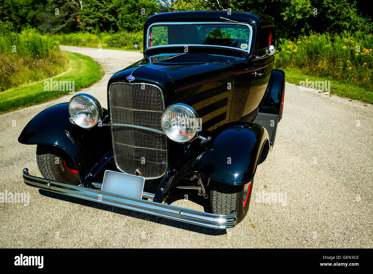 1932 Ford 3 finestra Coupe Hot Rod Foto Stock