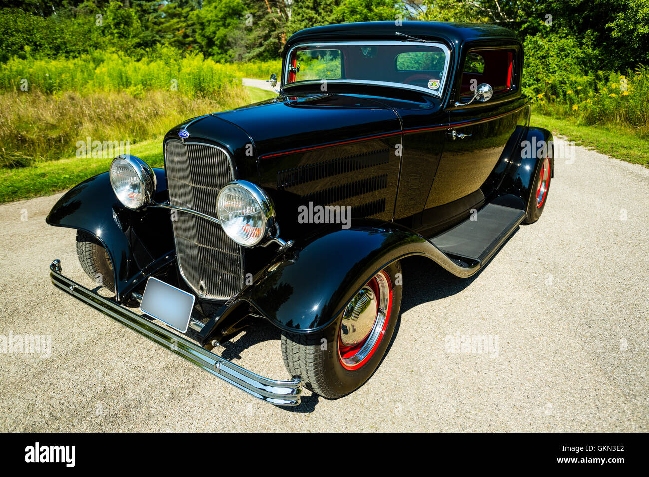 1932 Ford 3 finestra Coupe Hot Rod Foto Stock