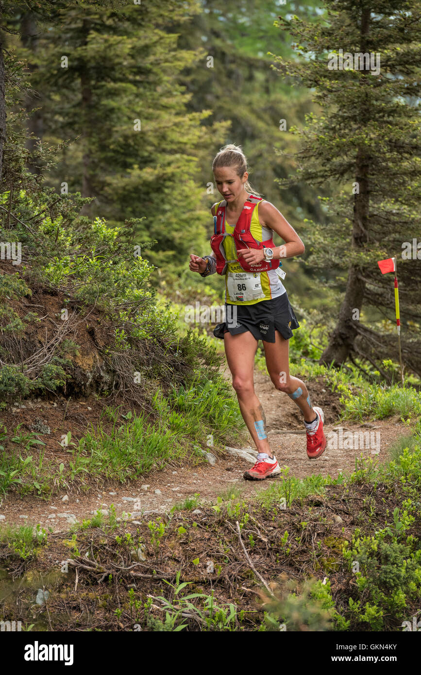 Landie Temolo - Chamonix trail running marathon 2016 Foto Stock