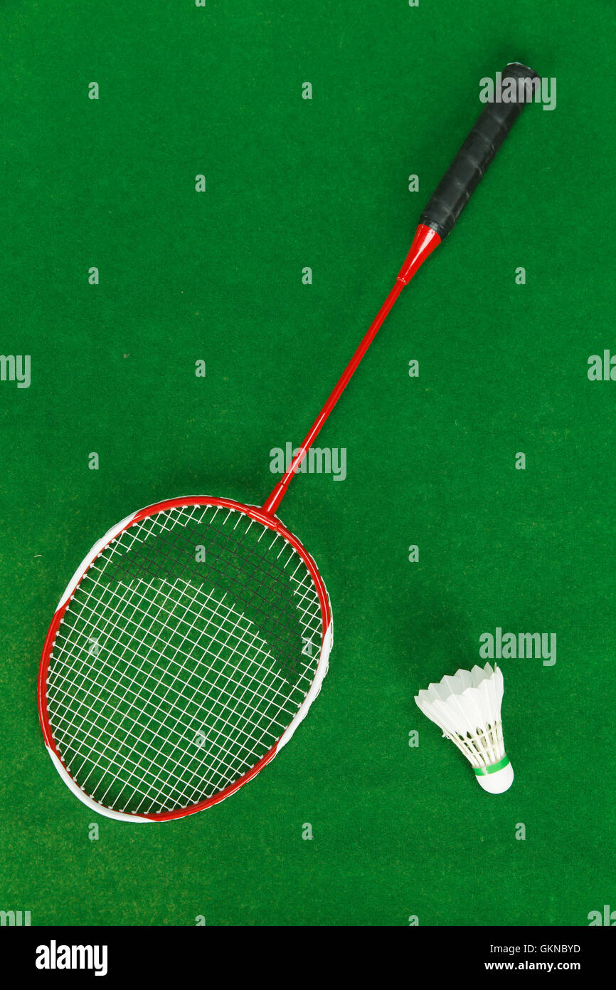 Badminton e badminton racchetta Foto Stock