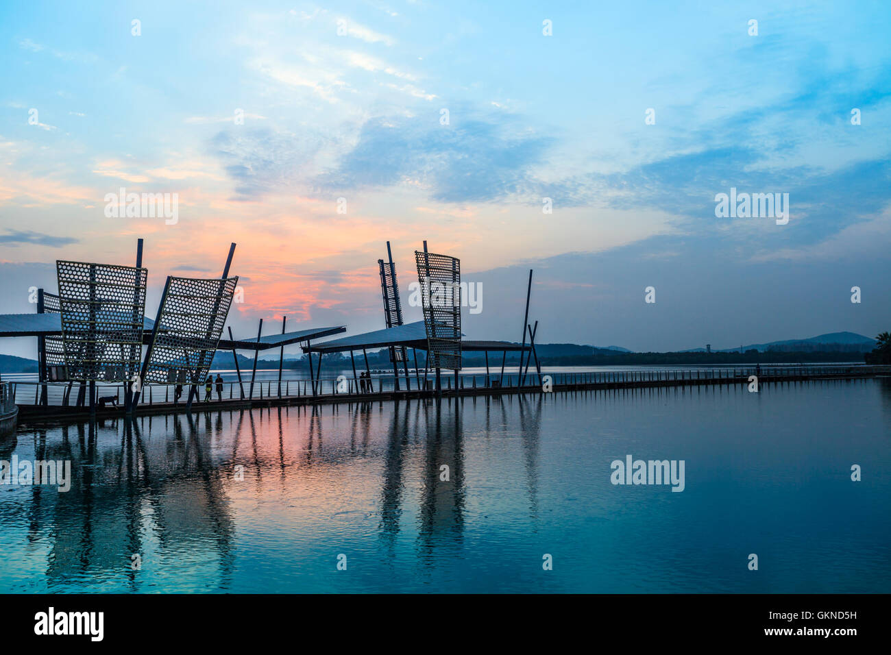 Provincia di Jiangsu, Wuxi paesaggio lacustre,Cina Foto Stock