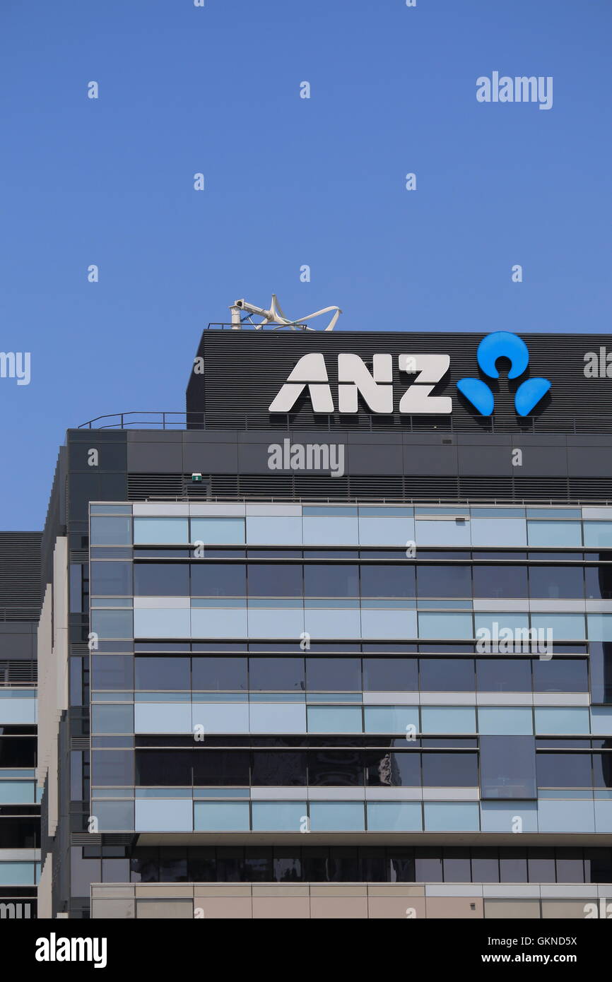 Il logo di Australia e Nuova Zelanda Bank ANZ, uno dei quattro maggiori banche in Australia e la più grande della Nuova Zelanda. Foto Stock