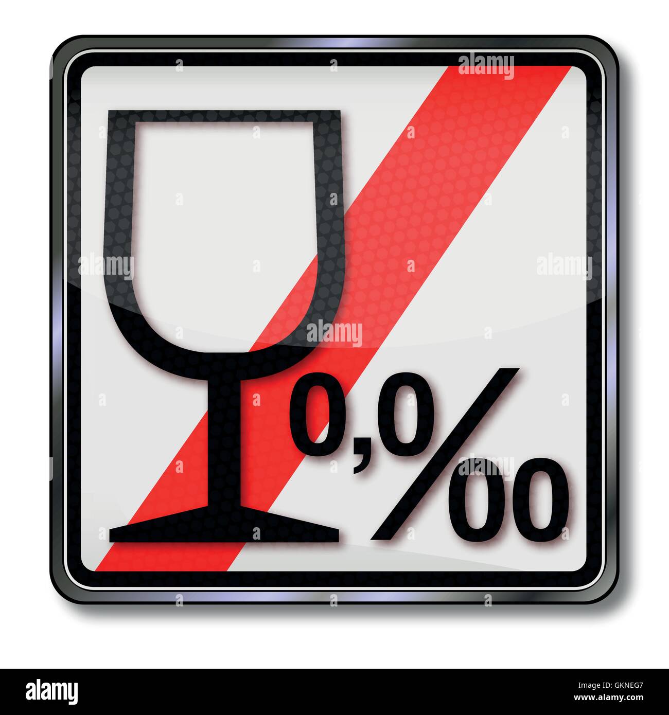 Scudo promillegrenze 0.00 e alcolismo Illustrazione Vettoriale